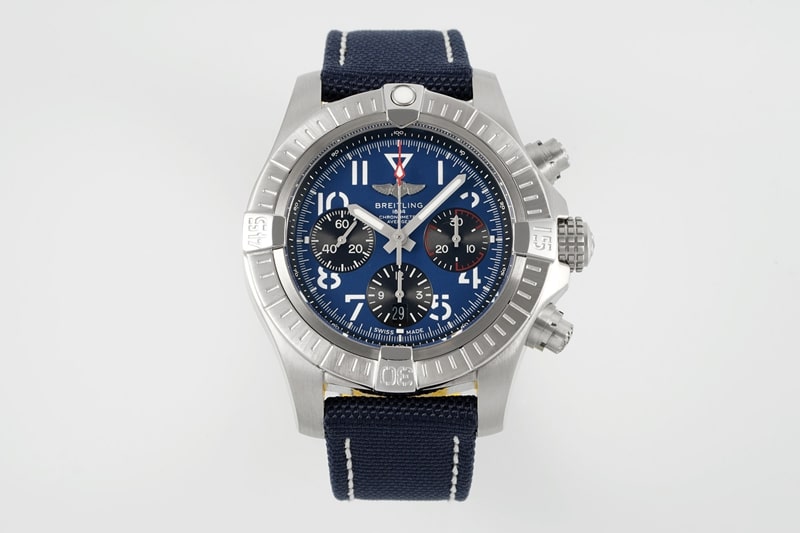 BLS Factory Breitling Avenger Top Replica Watches B01 Chrono 2024 Latest Model Blue Disc Nylon Strap