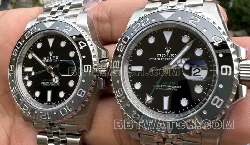 clean factory black grey circle top replica watches 2024 GMT II new 126710 luminous waterproof 3285 movement