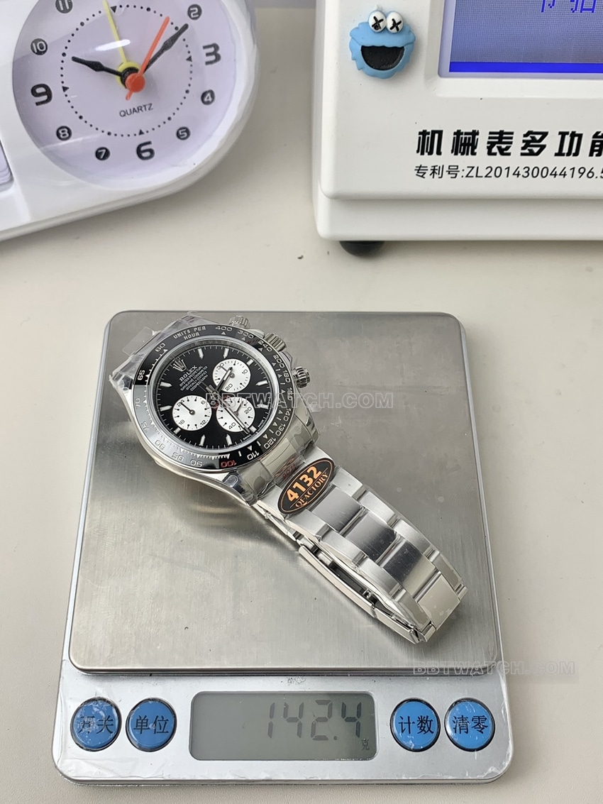 QF厂劳力士迪通拿顶级一比一高仿勒芒100周年纪念版M126529重量实拍图