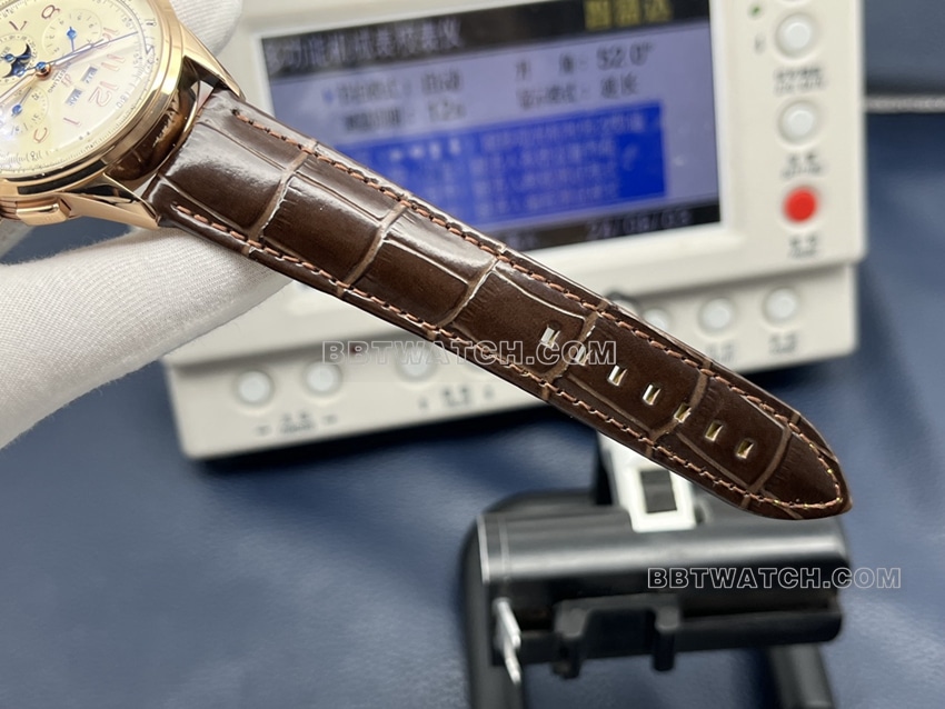 GF厂百年灵璞雅一比一超A精仿银盘年历RB2510371G1P1表带实拍图
