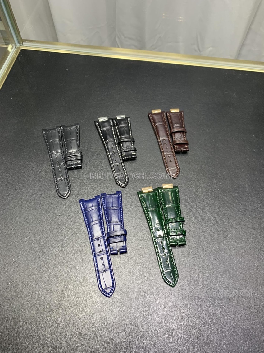 百达翡丽运动优雅系列5712GR-001专用美洲鳄鱼皮表带