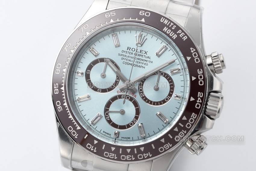 clean factory 2024 new Rolex top replica watches Daytona ice blue di back 4131 automatic mechanical movement 72 hours