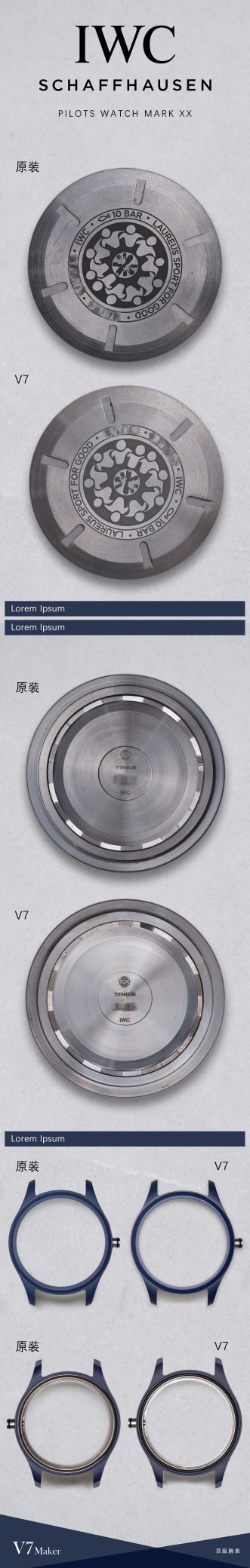 V7飞行员IW328101真假对比评测万国顶级复刻表外观对比图