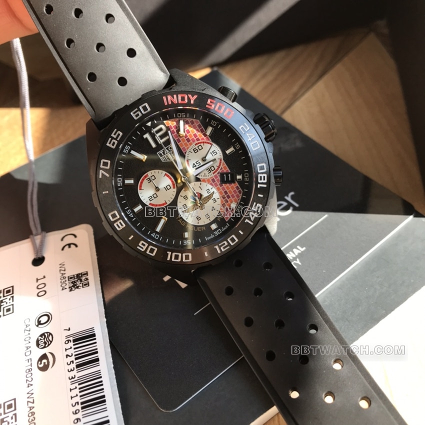 原单泰格豪雅F1超A高仿沥青及红砖图案CAZ101AD.FT8024正面实拍图