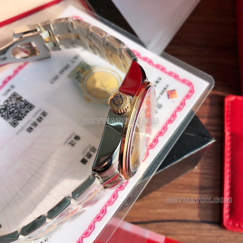 原单帝舵骏珏一比一顶级复刻金盘间金钢带款M56003-0005侧面实拍图