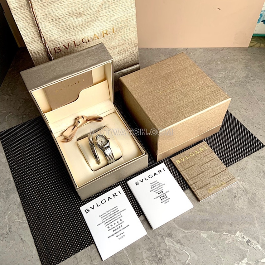 原单宝格丽超A高仿银白盘钢带款101817 SP35C6SS.1T正面实拍图