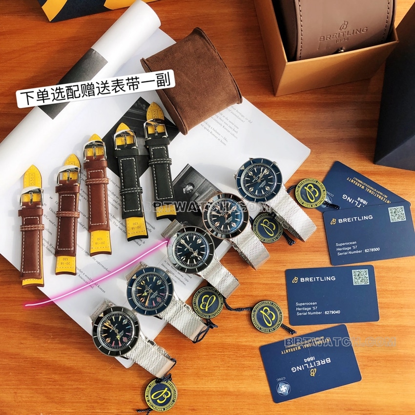 原单百年灵超级海洋文化顶级一比一精仿黑盘蓝盘A10370正面实拍图
