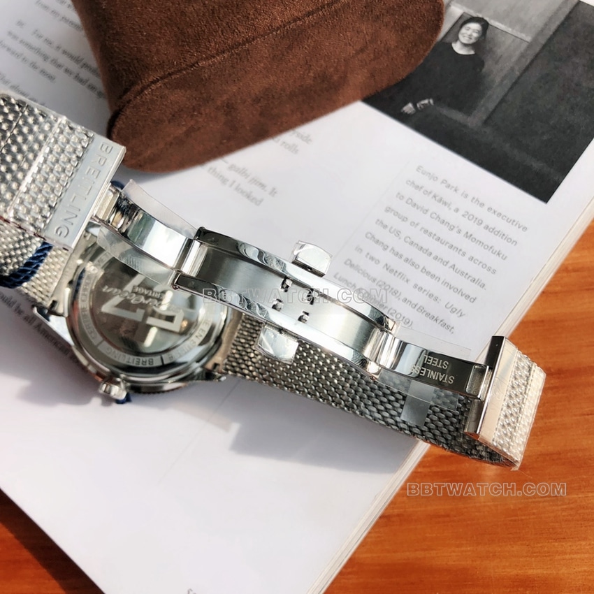 原单百年灵超级海洋文化顶级一比一精仿黑盘蓝盘A10370表扣实拍图