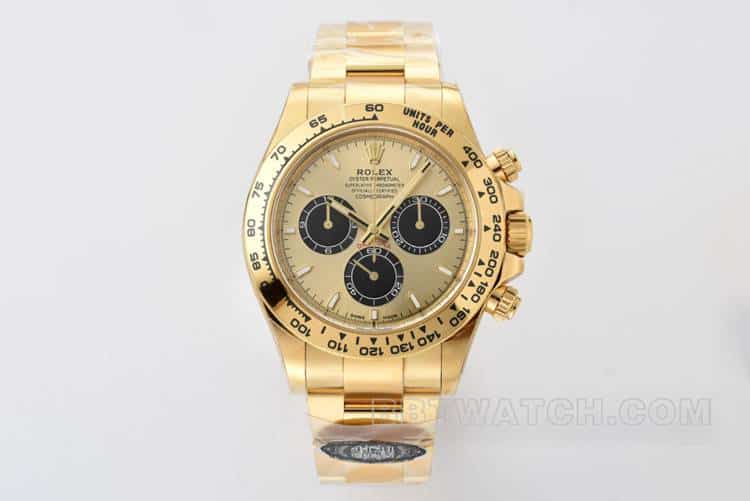 Clean劳力士迪通拿超A高仿金盘4131钢带款126508正面实拍图