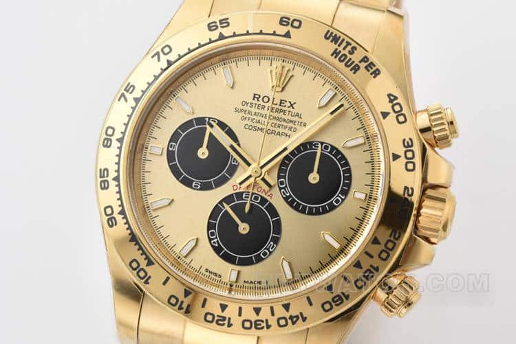 Clean劳力士迪通拿超A高仿金盘4131钢带款126508正面实拍图