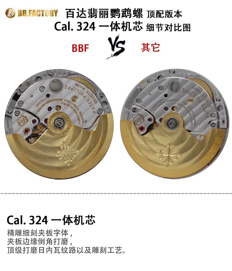 BBF厂百达翡丽顶级复刻手表机芯