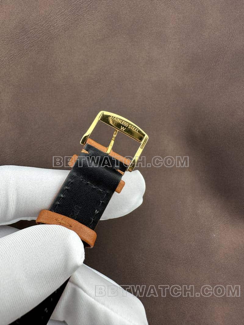 AF厂浪琴康卡斯超A高仿银白盘皮带款L1.650.4.72.2表扣实拍图