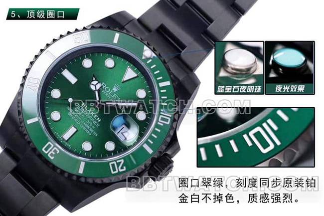APS厂劳力士顶级复刻手表BLAKEN绿水鬼3135机芯116610评测外观实拍图