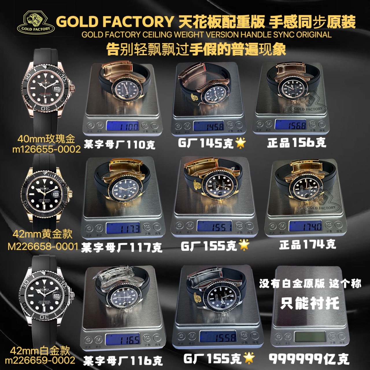 Gold厂劳力士顶级复刻手表游艇名仕226658真假对比评测外观实拍图