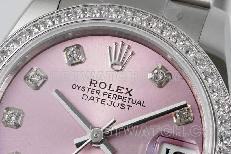 ARF factory Rolex log top one to one high imitation powder disc diamond ring 31mm three compartment link 278289 front real picture