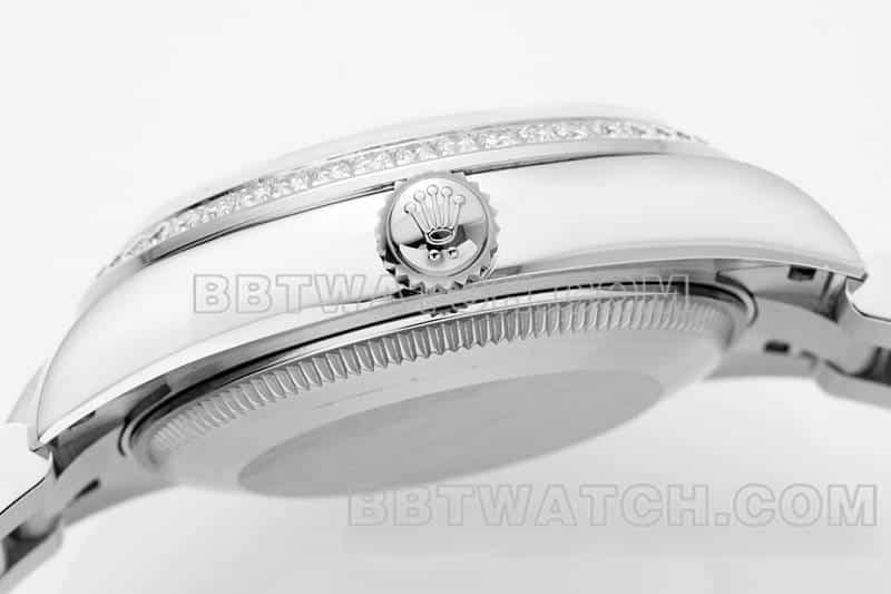 ARF factory Rolex log top one to one high imitation powder disc diamond ring 31mm three compartment link 278289 side actual photo