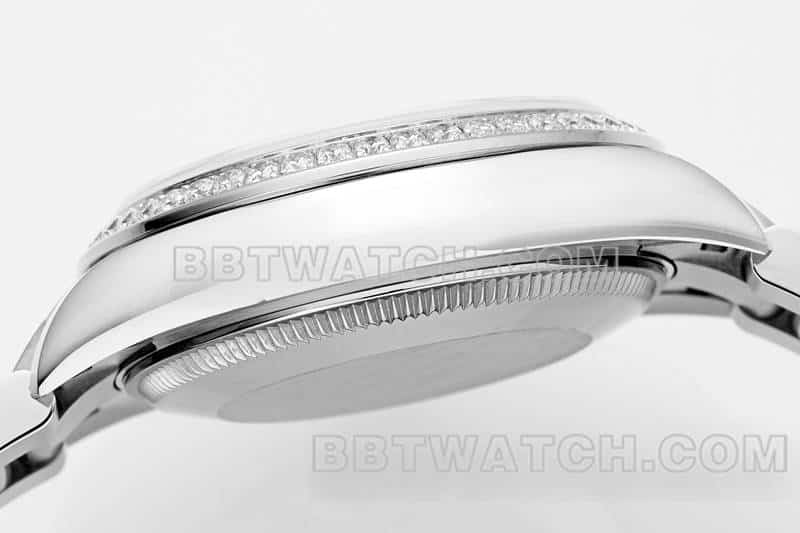 ARF factory Rolex log top one to one high imitation powder disc diamond ring 31mm three compartment link 278289 side actual photo