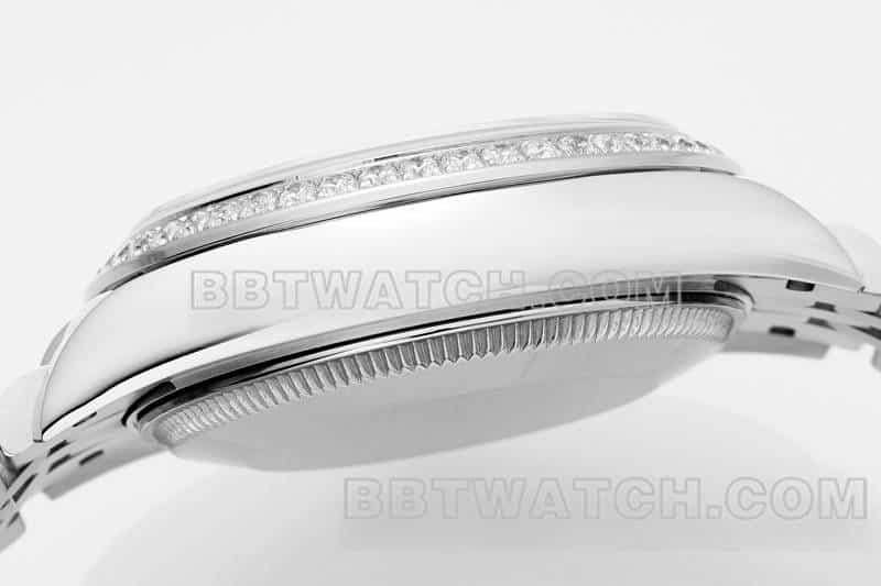 ARF Fabrik Rolex log top eins zu eins Nachahmung Perlmutt Scheibe Diamantring 31mm fünf Fach Link 278384 Seite aktuelles Foto