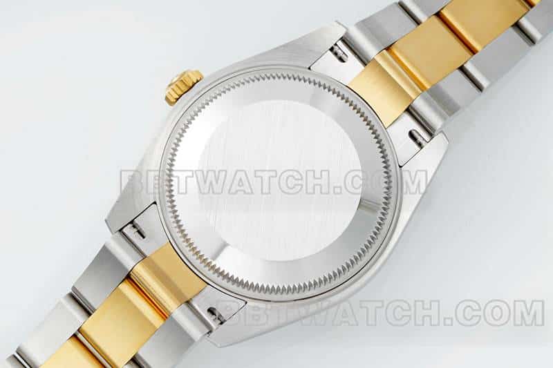 ARF厂劳力士日志顶级复刻深灰盘钻圈31mm间金三格链节278383背面实拍图