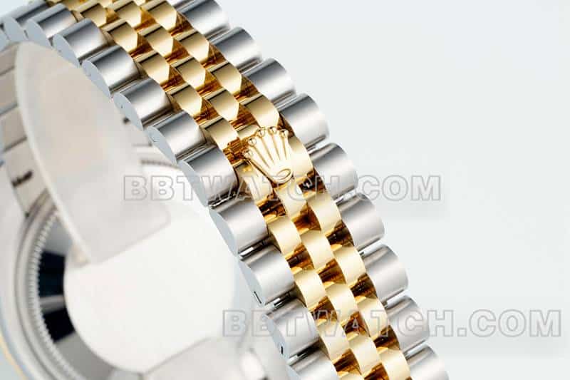 ARF厂劳力士日志顶级一比一精仿绿盘31mm间金五格链节278273表带实拍图