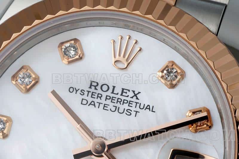 ARF厂劳力士日志顶级复刻贝母盘31mm间金五格链节278271正面实拍图