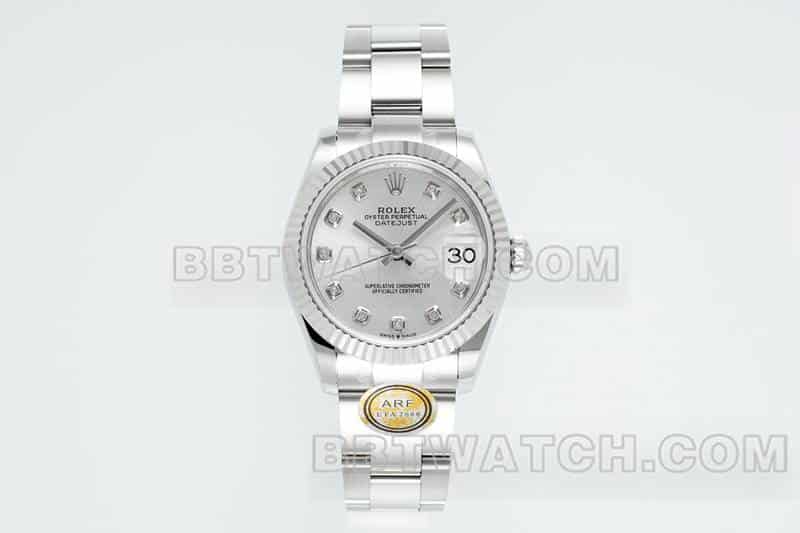 ARF厂劳力士日志顶级复刻银盘31mm三格链节278274正面实拍图