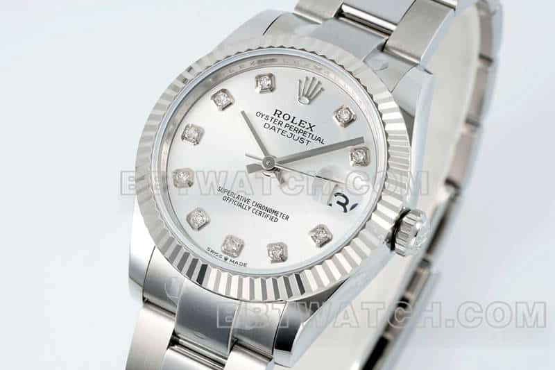 ARF厂劳力士日志顶级复刻银盘31mm三格链节278274正面实拍图