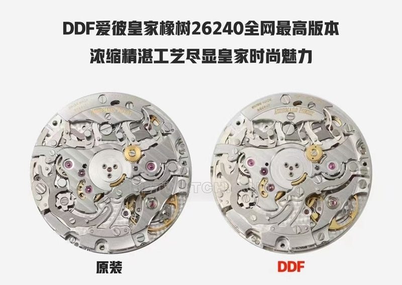 DDF Audemars Piguet Top Replica Uhren 26240 Royal Oak 4401 Mechanisch Vergleich mit Original