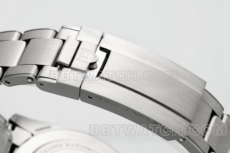 帝舵1:1复刻手表ZF厂碧湾黑盘39mm红黑圈钢带款表带实拍图