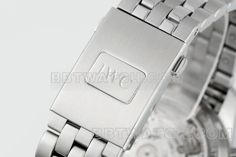 万国最优复刻手表APS厂飞行员绿盘计时69385机芯钢带款表带实拍图