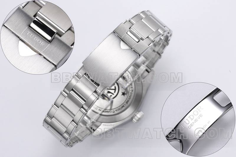 帝舵最佳复刻手表ZF厂碧湾烟熏蓝盘41mm钢带款表带实拍图