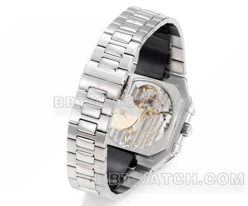 百达翡丽1:1复刻手表3k厂45mm黑白盘240ps机芯钢带款5822表带实拍图