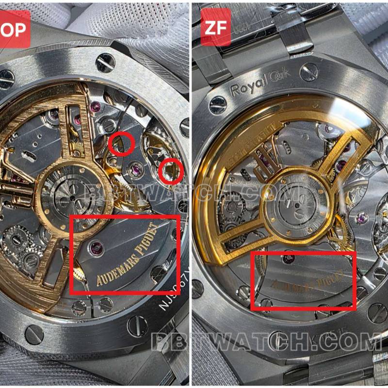 TOP et ZF factory Patek Philippe top réplique montres disque bleu 15510 comparer différence authentique