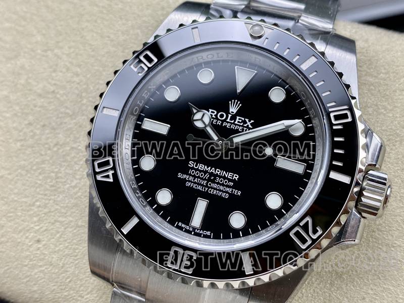 劳力士最优复刻手表ARF厂潜航者40mm黑水鬼3135机芯116610正面实拍图