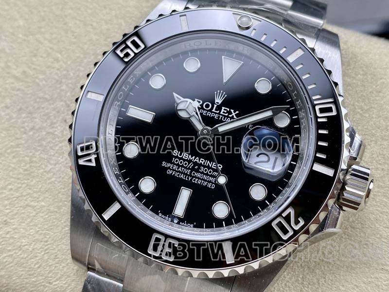 劳力士1:1复刻手表ARF厂潜航者41mm黑水鬼3235机芯126610正面实拍图