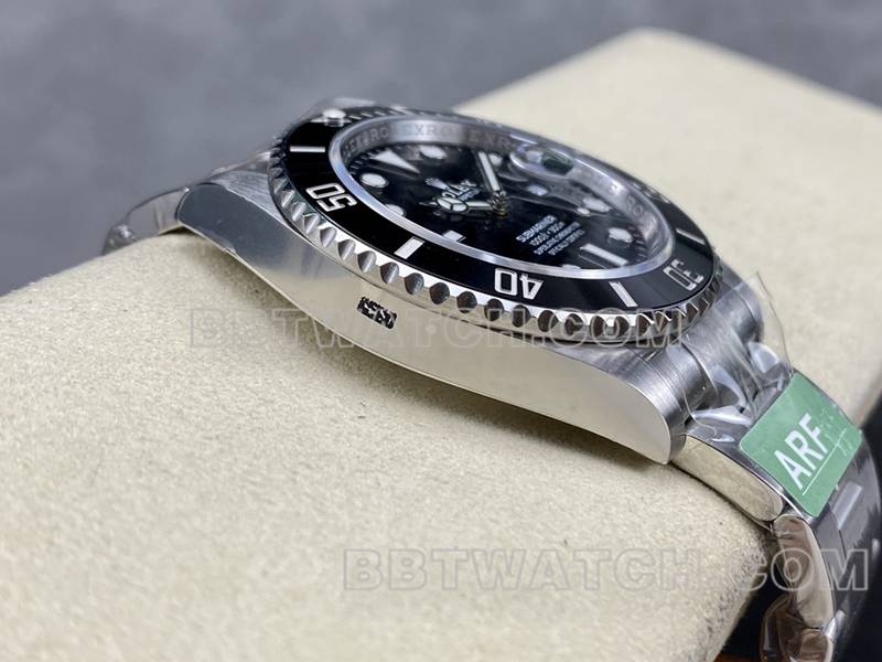 劳力士1:1复刻手表ARF厂潜航者41mm黑水鬼3235机芯126610侧面实拍图