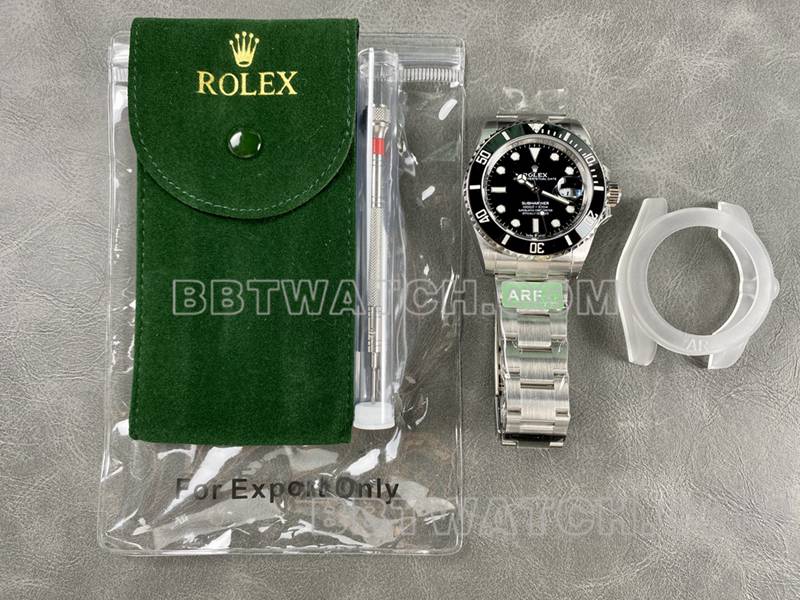 劳力士1:1复刻手表ARF厂潜航者41mm黑水鬼3235机芯126610正面实拍图