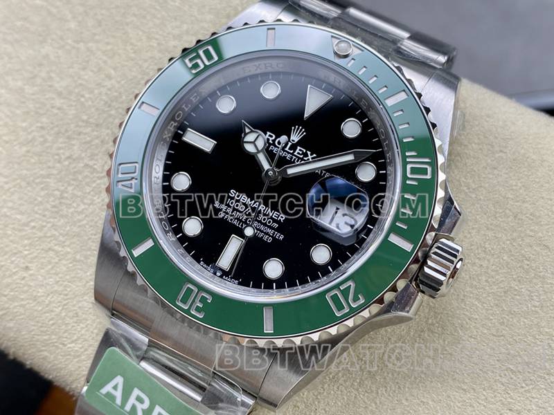 劳力士超级克隆手表ARF厂潜航者41mm绿水鬼3235机芯126610正面实拍图