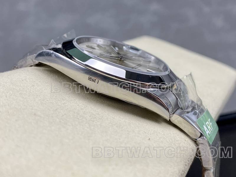 劳力士1:1复刻手表ARF厂日志41mm光圈银盘3235钢带款侧面实拍图