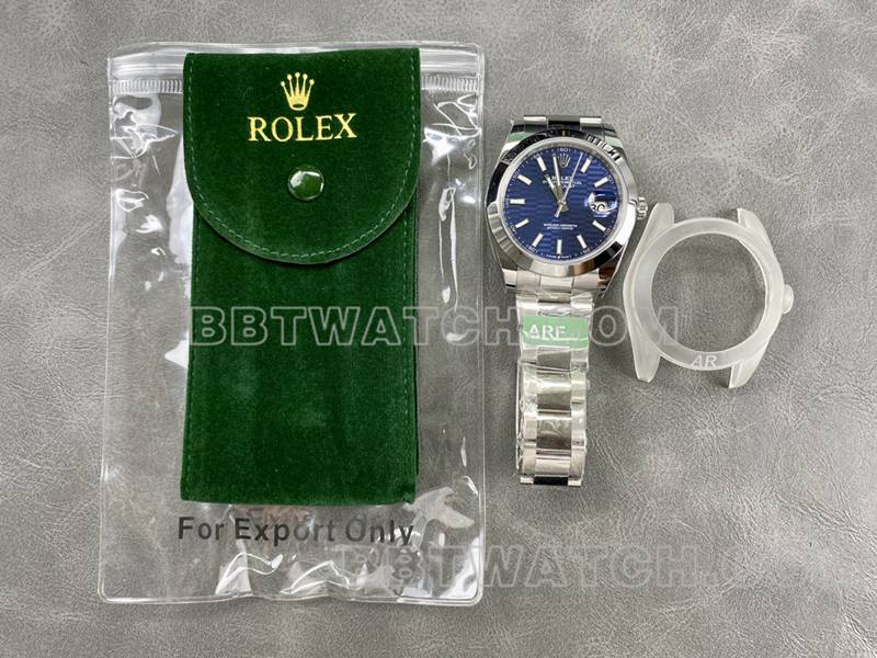 劳力士超级克隆手表ARF厂日志41mm光圈蓝盘3235钢带款正面实拍图
