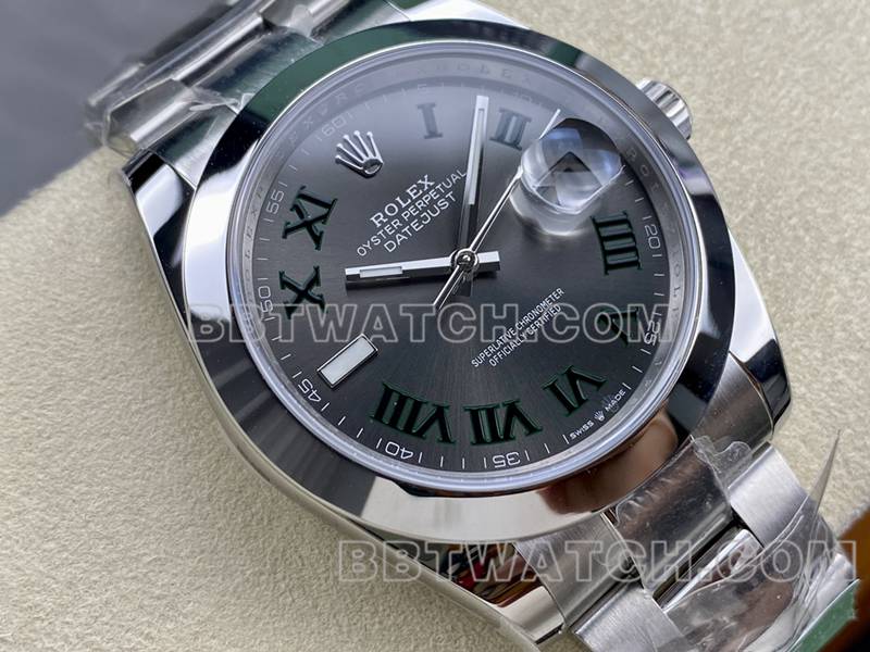 劳力士最佳复刻手表ARF厂日志41mm光圈灰盘3235钢带款正面实拍图
