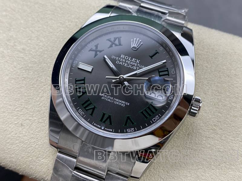劳力士最佳复刻手表ARF厂日志41mm光圈灰盘3235钢带款正面实拍图