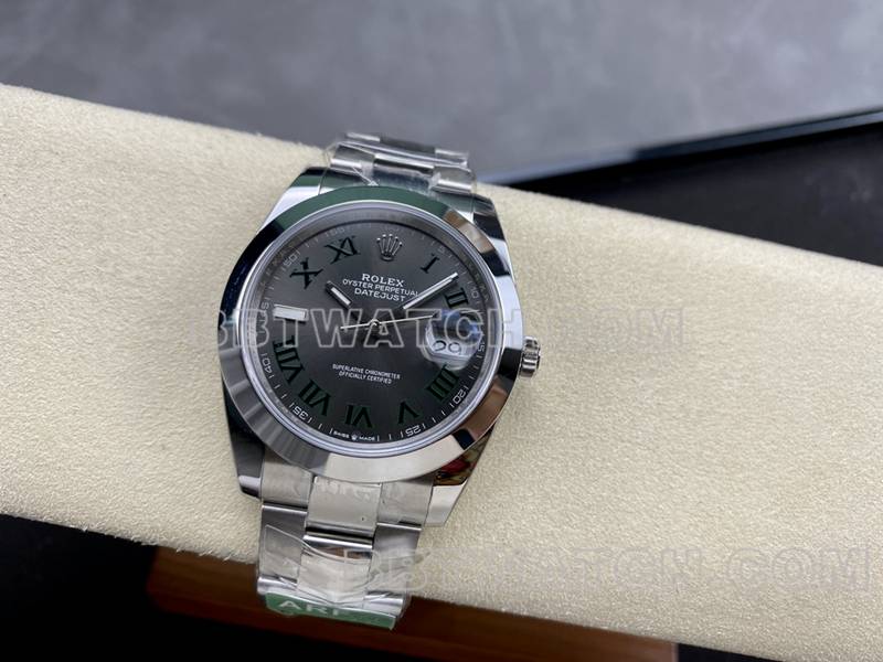 劳力士最佳复刻手表ARF厂日志41mm光圈灰盘3235钢带款正面实拍图