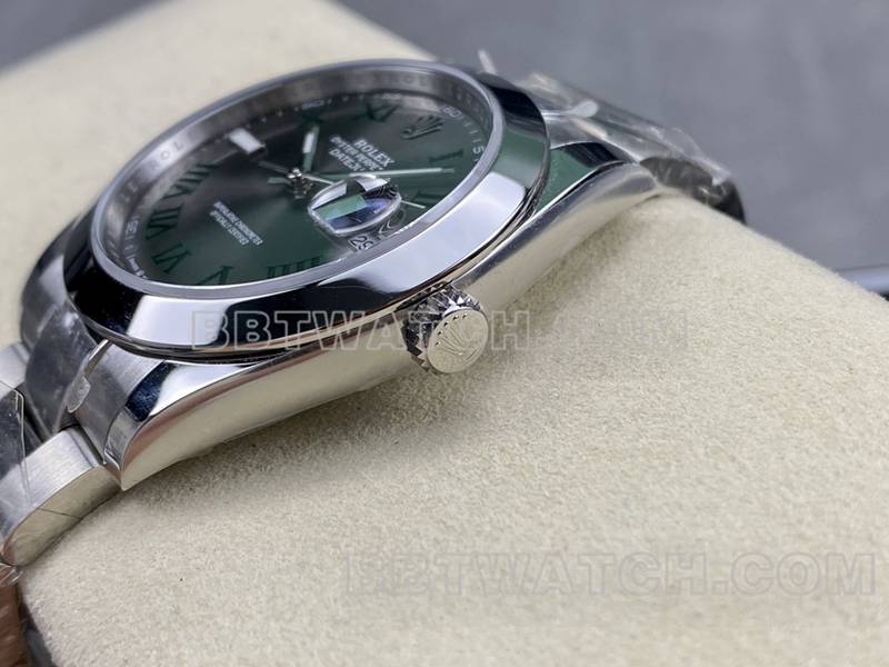 劳力士最佳复刻手表ARF厂日志41mm光圈灰盘3235钢带款侧面实拍图