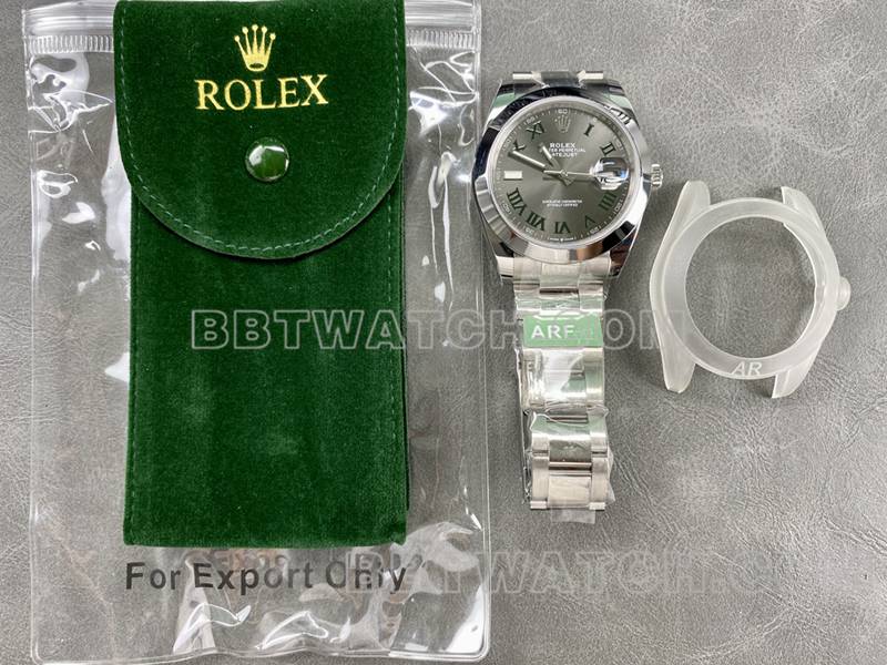 劳力士最佳复刻手表ARF厂日志41mm光圈灰盘3235钢带款正面实拍图