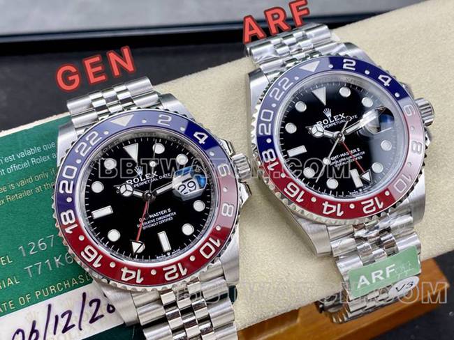 ARF Factory Rolex Top Replica Watches GMT Cola Ring 126710 Review