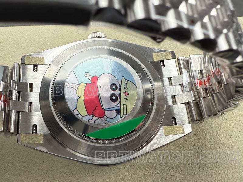 劳力士最优复刻手表ARF厂日志41mm蓝盘3235钢带款背面实拍图