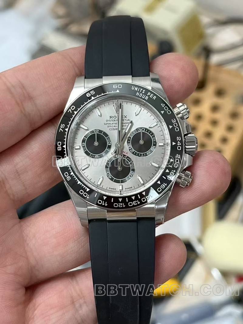 劳力士顶级复刻手表ARF厂40mm迪通拿4131机芯正面实拍图