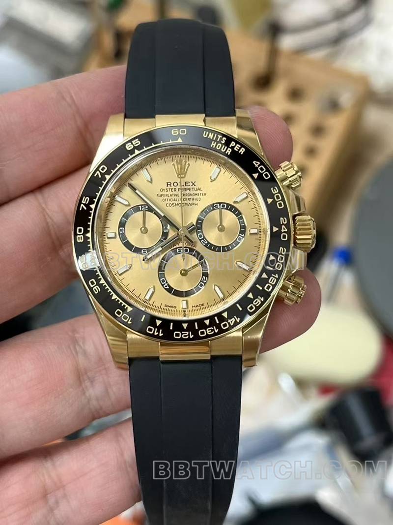 劳力士顶级复刻手表ARF厂40mm迪通拿4131机芯正面实拍图