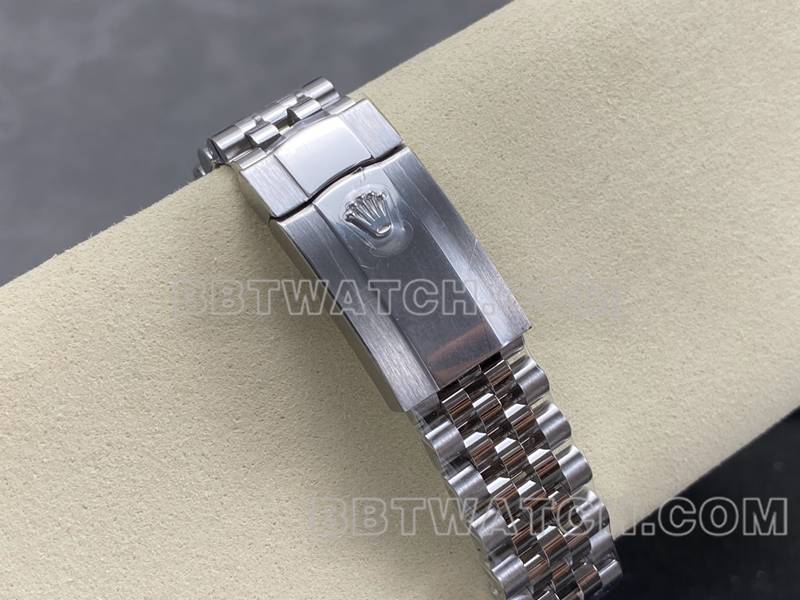 劳力士顶级复刻手表ARF厂日志型黑盘36mm钢带款表带实拍图